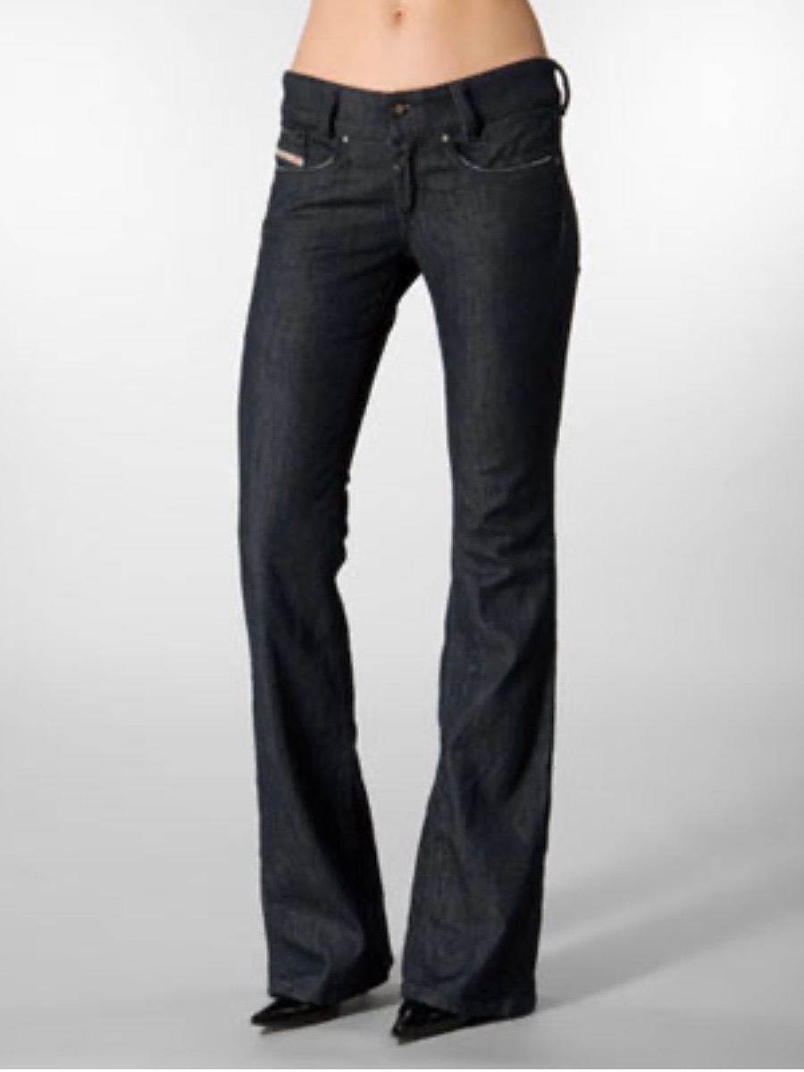 Diesel Louvely - Wash 8jc - Dark Indigo Flared Women's Denim. Made In Italy